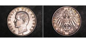 3 Mark Kingdom of Bavaria (1806 - 1918) Silver Otto of Bavaria (1848 – 1916)