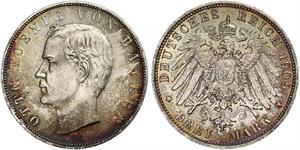 3 Mark Kingdom of Bavaria (1806 - 1918) Silver Otto of Bavaria (1848 – 1916)