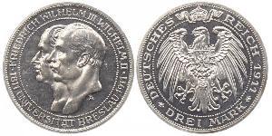 3 Mark Kingdom of Prussia (1701-1918) Silver Frederick William III of Prussia (1770 -1840)