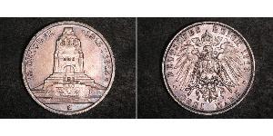 3 Mark Kingdom of Saxony (1806 - 1918) Silver 
