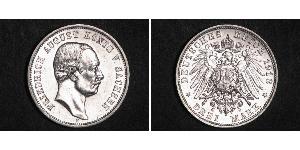 3 Mark Kingdom of Saxony (1806 - 1918) Silver Frederick Augustus III of Saxony (1865-1932)