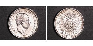 3 Mark Kingdom of Saxony (1806 - 1918) Silver Frederick Augustus III of Saxony (1865-1932)