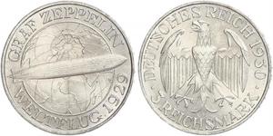 3 Mark Weimar Republic (1918-1933) Silver 