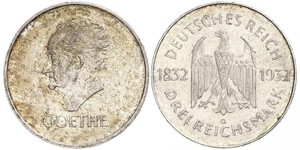 3 Mark Weimar Republic (1918-1933) Silver 