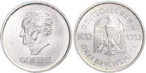 3 Mark Weimar Republic (1918-1933) Silver 