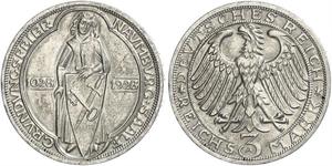 3 Mark Weimar Republic (1918-1933) Silver 