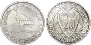 3 Mark Weimar Republic (1918-1933) Silver 