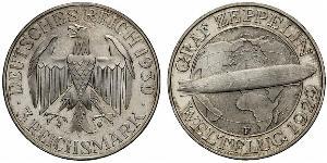 3 Mark Weimar Republic (1918-1933) Silver 