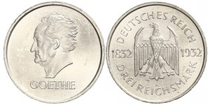 3 Mark Weimar Republic (1918-1933) Silver 