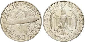 3 Mark Weimar Republic (1918-1933) Silver 