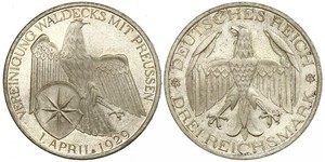 3 Mark Weimar Republic (1918-1933) Silver 