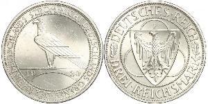 3 Mark Weimar Republic (1918-1933) Silver 