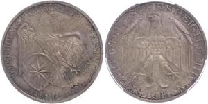 3 Mark Weimar Republic (1918-1933) Silver 