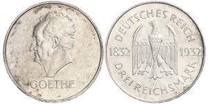 3 Mark Weimar Republic (1918-1933) Silver 