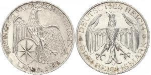 3 Mark Weimar Republic (1918-1933) Silver 