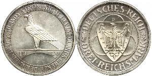 3 Mark Weimar Republic (1918-1933) Silver 