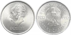 3 Mark Weimar Republic (1918-1933) Silver 