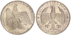 3 Mark Weimar Republic (1918-1933) Silver 