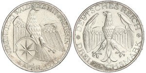 3 Mark Weimar Republic (1918-1933) Silver 