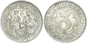 3 Mark Weimar Republic (1918-1933) Silver 