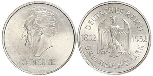 3 Mark Weimar Republic (1918-1933) Silver 