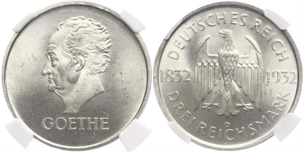 3 Mark Weimar Republic (1918-1933) Silver 