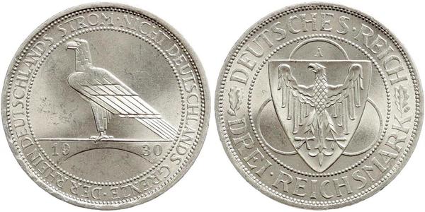 3 Mark Weimar Republic (1918-1933) Silver 