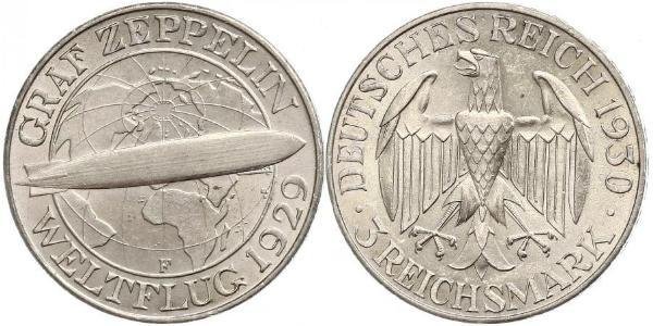 3 Mark Weimar Republic (1918-1933) Silver 