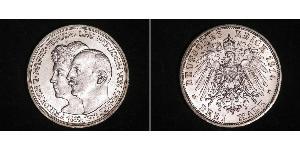 3 Mark 安哈尔特-德绍 銀 弗里德里希二世 (安哈尔特) (1856 - 1918)