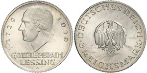 3 Mark 德意志帝國 (1871 - 1918) 銀 戈特霍尔德·埃夫莱姆·莱辛