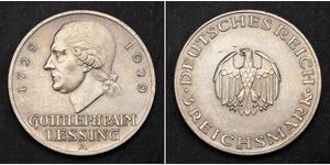 3 Mark 德意志帝國 (1871 - 1918) 銀 戈特霍尔德·埃夫莱姆·莱辛