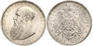 3 Mark 萨克森-迈宁根 (1680 - 1918) 銀 Georg II, Duke of Saxe-Meiningen