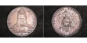 3 Mark 萨克森王国 (1806 - 1918) 銀 