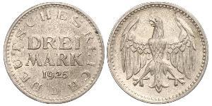 3 Mark 魏瑪共和國 (1919 - 1933) 銀 