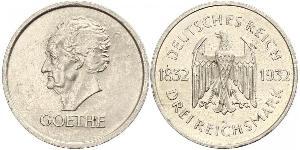 3 Mark 魏瑪共和國 (1919 - 1933) 銀 