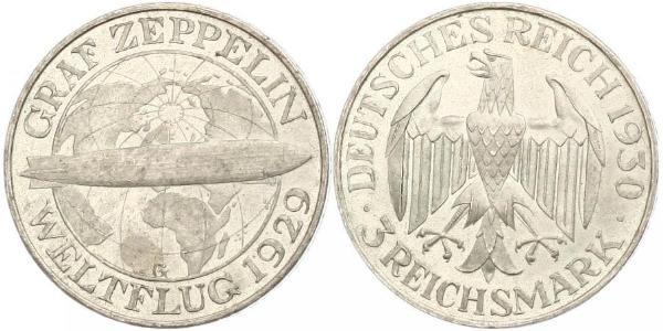 3 Mark 魏瑪共和國 (1919 - 1933) 銀 
