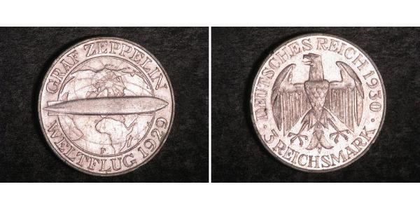 3 Mark 魏瑪共和國 (1919 - 1933) 銀 