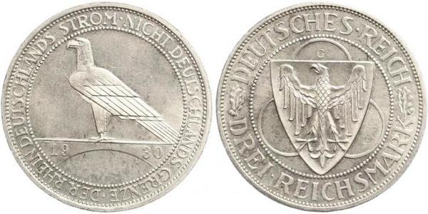 3 Mark 魏瑪共和國 (1919 - 1933) 銀 