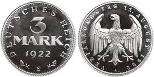 3 Mark 魏瑪共和國 (1919 - 1933) 铝 