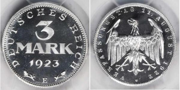3 Mark 魏瑪共和國 (1919 - 1933) 铝 