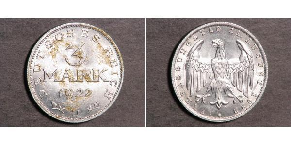 3 Mark 魏瑪共和國 (1919 - 1933) 铝 