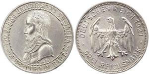 3 Mark / 3 Reichsmark République de Weimar (1918-1933) Argent 