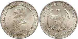 3 Mark / 3 Reichsmark République de Weimar (1918-1933) Argent 