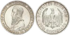 3 Mark / 3 Reichsmark République de Weimar (1918-1933) Argent 