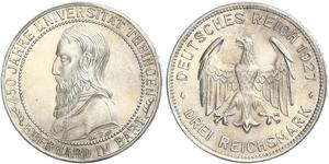 3 Mark / 3 Reichsmark République de Weimar (1918-1933) Argent 