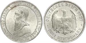 3 Mark / 3 Reichsmark République de Weimar (1918-1933) Argent 