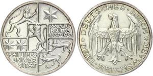 3 Mark / 3 Reichsmark République de Weimar (1918-1933) Argent 