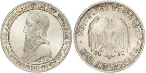 3 Mark / 3 Reichsmark République de Weimar (1918-1933) Argent 