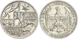 3 Mark / 3 Reichsmark République de Weimar (1918-1933) Argent 