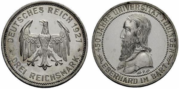 3 Mark / 3 Reichsmark République de Weimar (1918-1933) Argent 